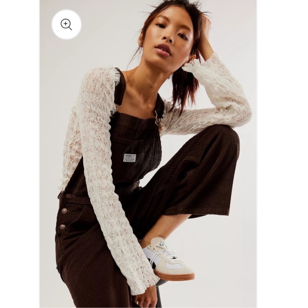 RARE Levi's Baggy Cord Overalls in the color Mole-Brown